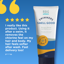 Load image into Gallery viewer, pout Care Athletics Swimmers Smell Good Hair & Body Wash (6 x 250ml)