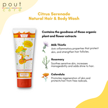 Load image into Gallery viewer, pout Care Citrus Serenade Natural Hair &amp; Body Wash 7ml
