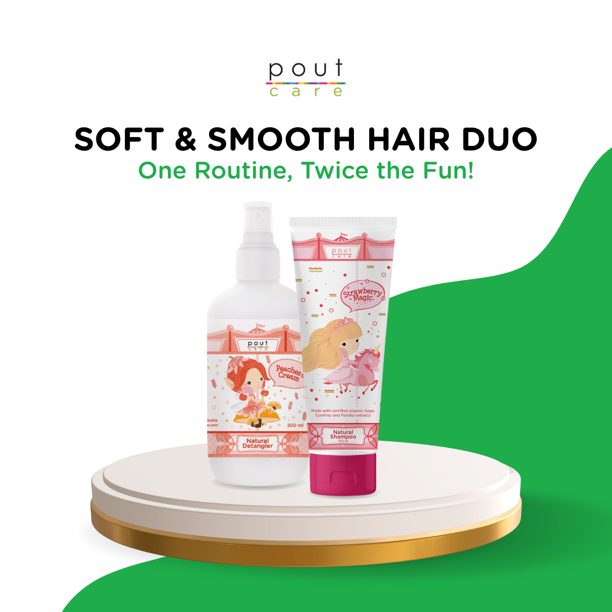 pout Care Natural Shampoo and Detangler Bundle