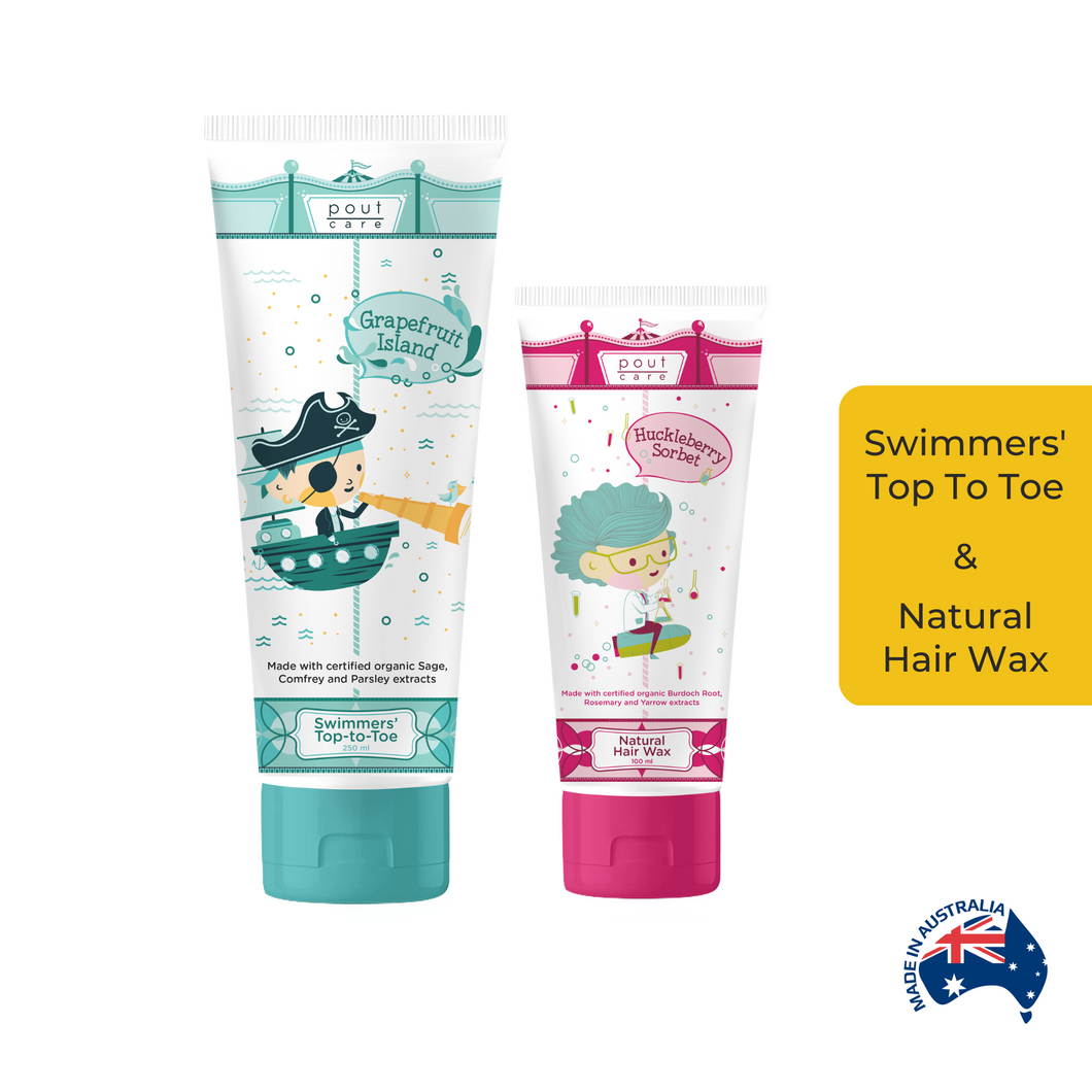 pout Care Swimmers' Top-to-Toe and Hair Wax Bundle