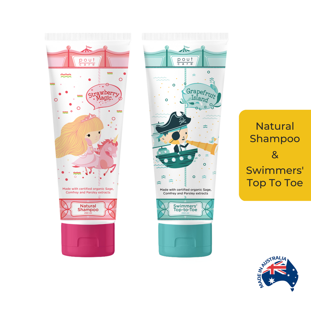 pout Care Natural Shampoo and Swimmers' Top-to-Toe Bundle