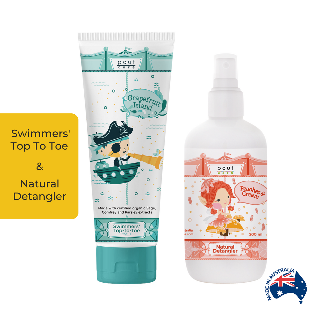 pout Care Swimmers' Top-to-Toe and Detangler Bundle