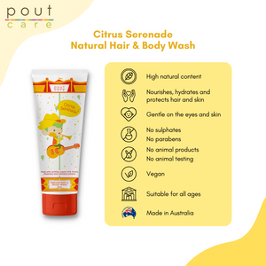 pout Care Citrus Serenade Natural Hair & Body Wash 250ml