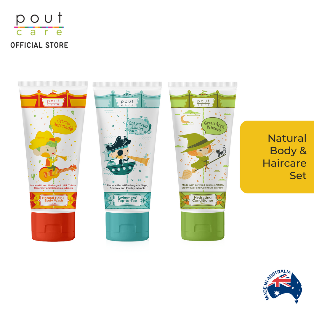pout Care Natural Body & Haircare Set