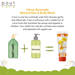 Buy 1 Free 1 | pout Care Citrus Serenade Natural Hair & Body Wash 250ml