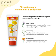 Load image into Gallery viewer, pout Care Citrus Serenade Natural Hair &amp; Body Wash 75ml
