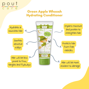 pout Care Green Apple Whoosh Hydrating Conditioner 250ml (Packaging Defects)
