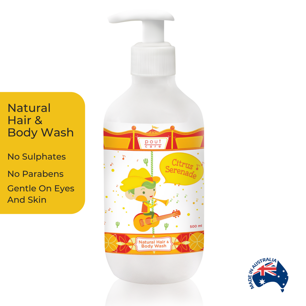 pout Care Citrus Serenade Natural Hair & Body Wash 500ml