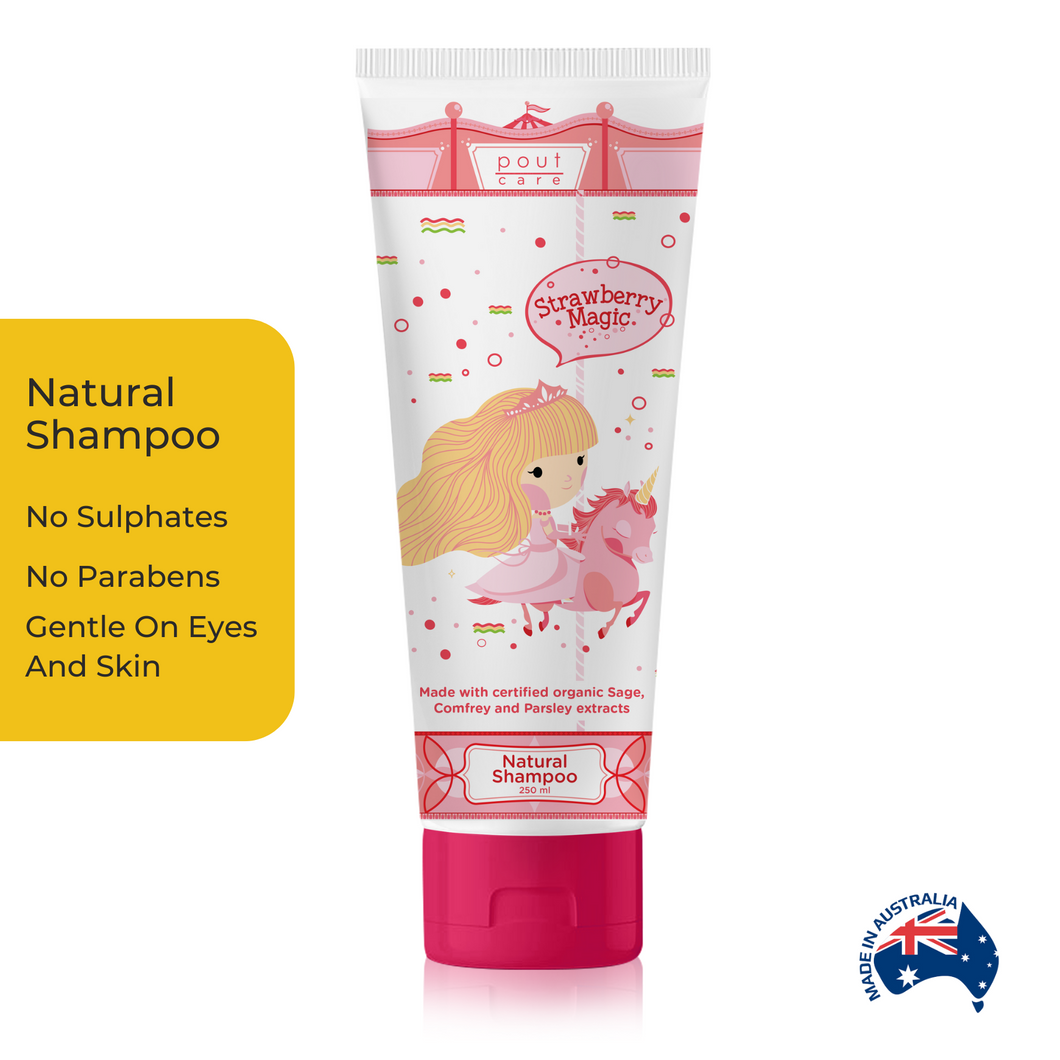 pout Care Strawberry Magic Natural Shampoo 250ml